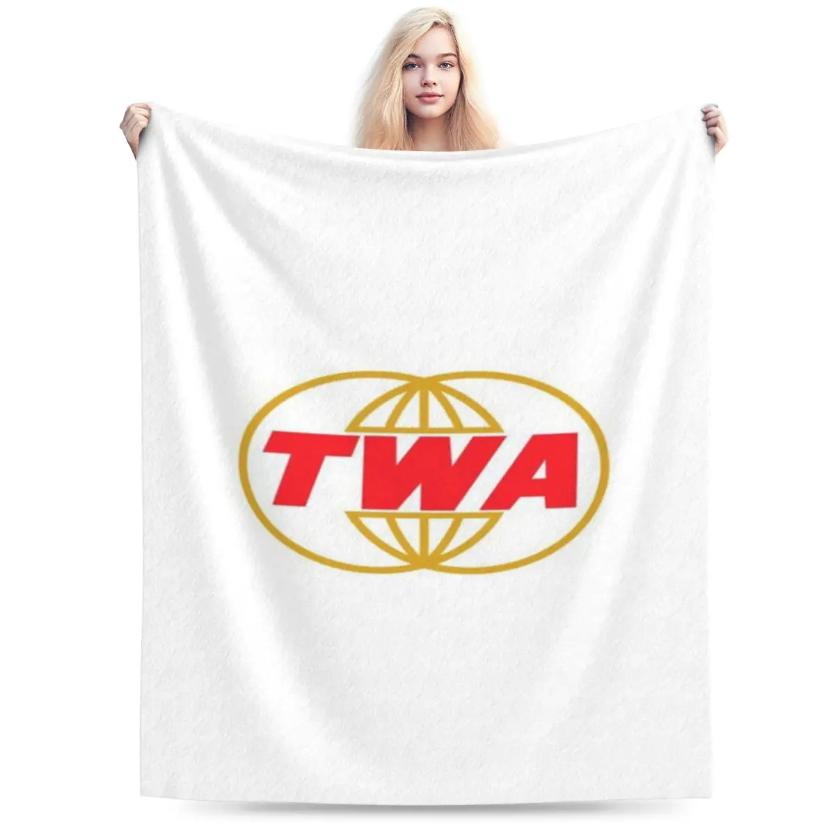Ультрамягкое Флисовое одеяло TWA Airlines с винтажным логотипом