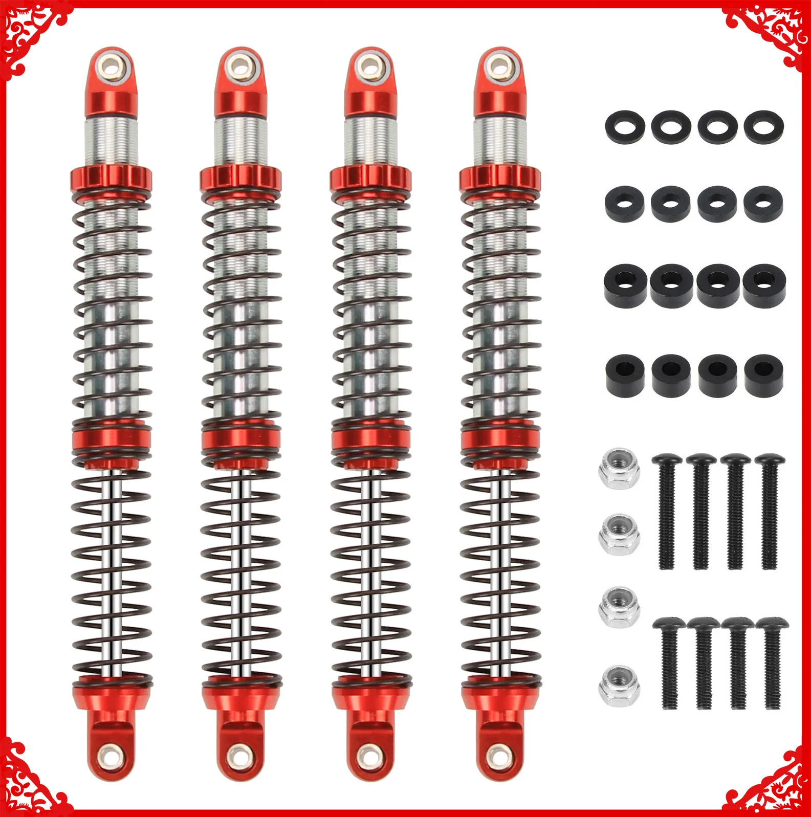 

2pcs/set machined 7075 alloy 142mm damper shock absorber for 1-10 RC hobby car, oil filled type Upgrade Part