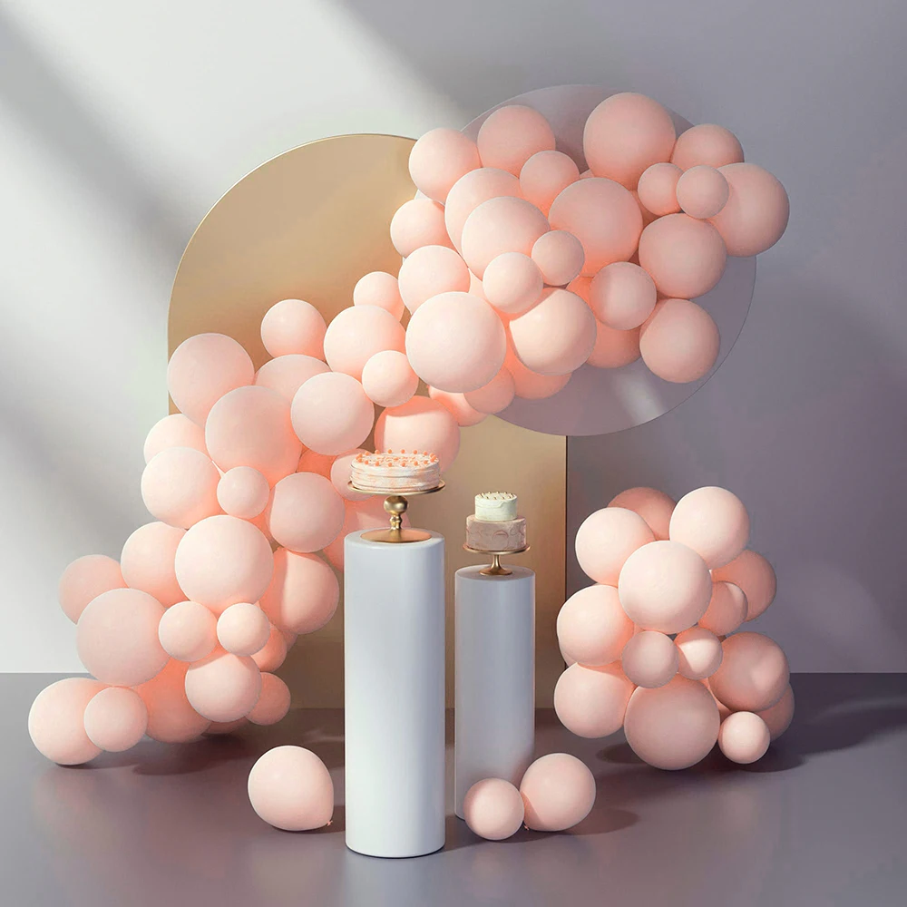 

80PCS (12in+5in) Pastel Orange Balloons Kit Party Latex Balloons Macaron For Wedding Baby Shower Birthday Party Decorations