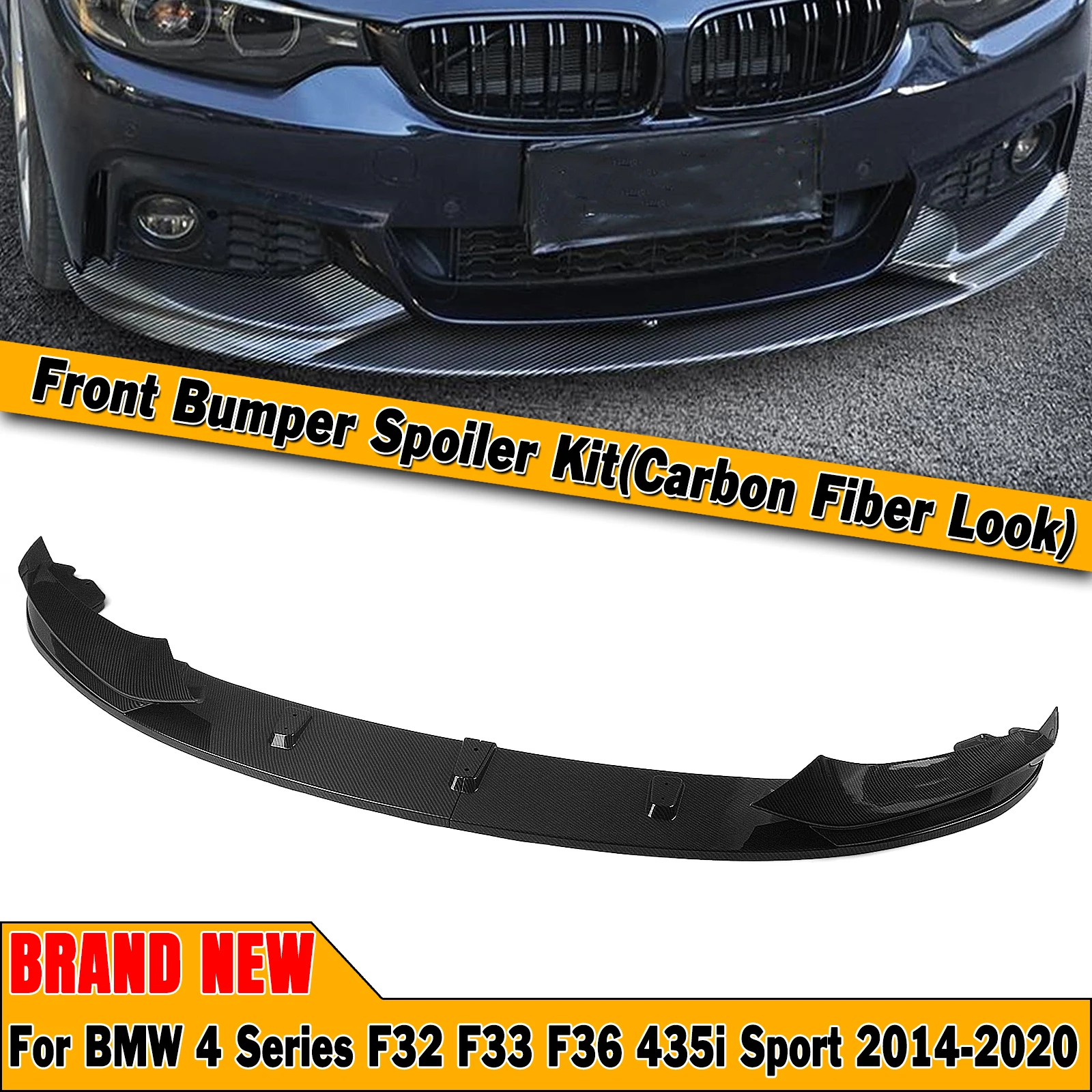 Для BMW 4 серии F32 F33 F36 435i M Sport 2014-2020 передний бампер спойлер лезвие губа из