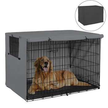 2022 New Pet Large Dog Crate Cover Dustproof Waterproof Kennel Sets Outdoor Foldable Small Medium Large Dogs Cage Accessory Products 1