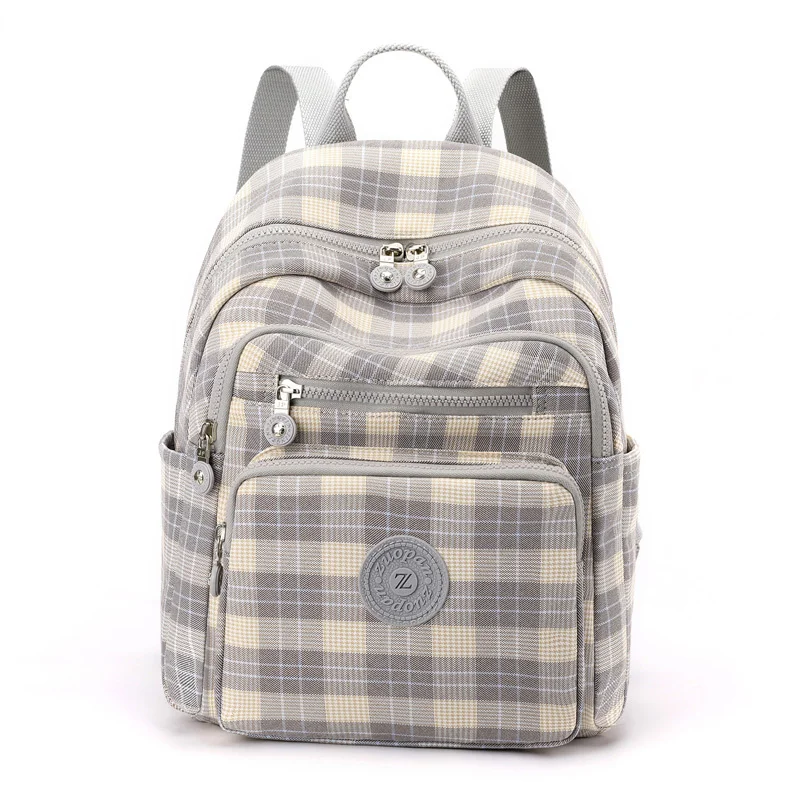 

Brand High Quality Plaid Backpacks for Women Strips Fresh School Bags for Teenage Girls Classic England Style Satchels