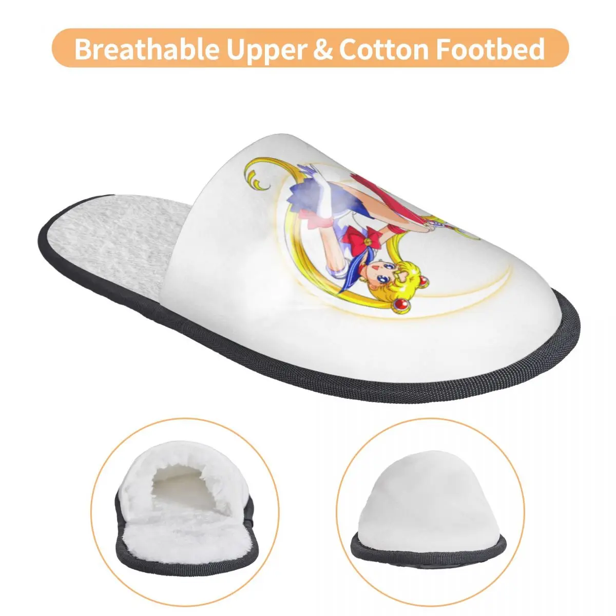 Удобные тапочки из пены с эффектом памяти в стиле аниме Moon Girl женские японские Shojo