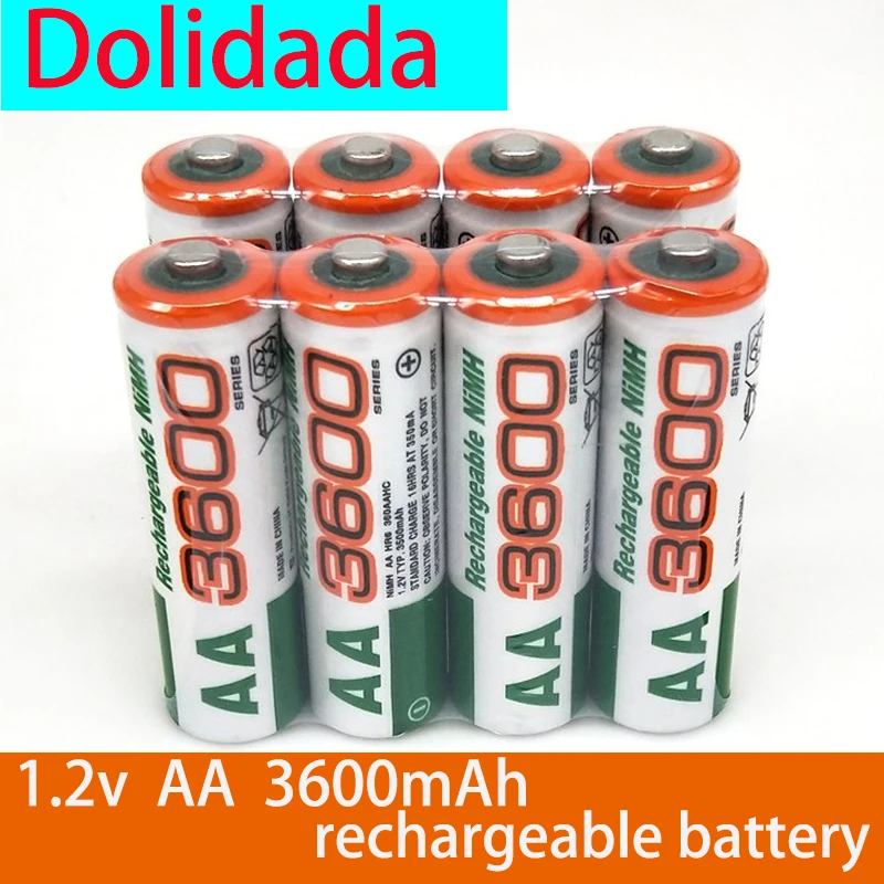 

100% Nieuwe Aa Batterij 3600Mah Oplaadbare 1.2V Ni-Mh Geschikt Voor Klokken Muizen Computers