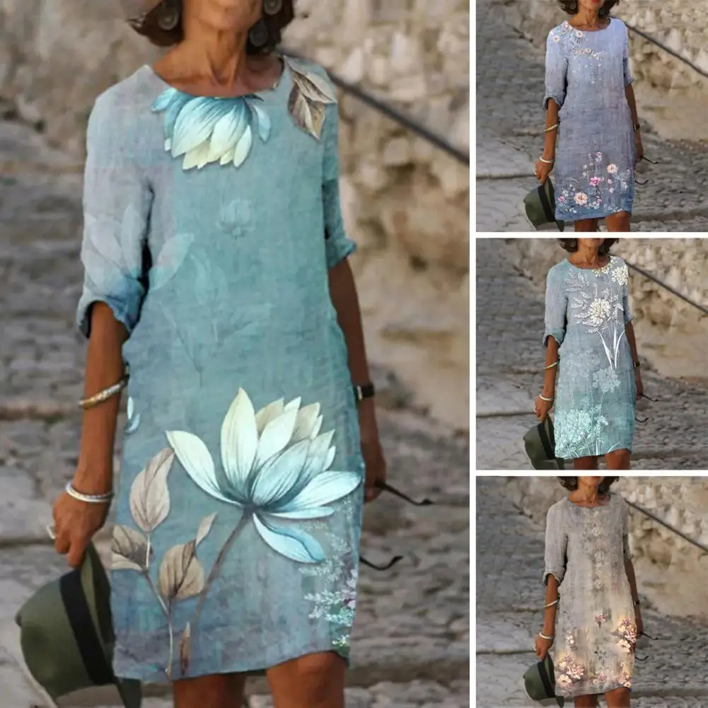 

Новинка, весеннее женское свободное винтажное платье с оборками, летние большие повседневные Элегантные платья в стиле бохо с большим прин...