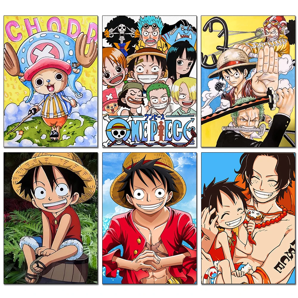 

Алмазная живопись 5D «сделай сам», «один кусок», аниме персонаж, мозаика, полная круглая Алмазная Вышивка крестиком, украшение для дома, подарок