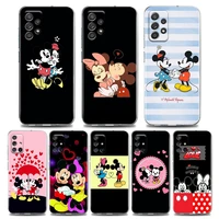 mickey cute minnie mouse clear phone case for samsung a01 a11 a12 a13 a22 a23 a31 a32 a41 a51 a52 a53 a71 a72 a73 4g 5g case