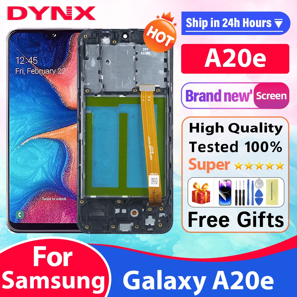 Тестирование 5 8-дюймового AMOLED ЖК-дисплея для Samsung A20E с рамкой SM-A202F A202DS A202F/DS