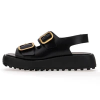 sandalias mujer verano 2022 ins new real leather sandals woman buckle shoes fashion female footwear sandalias chaussure femme