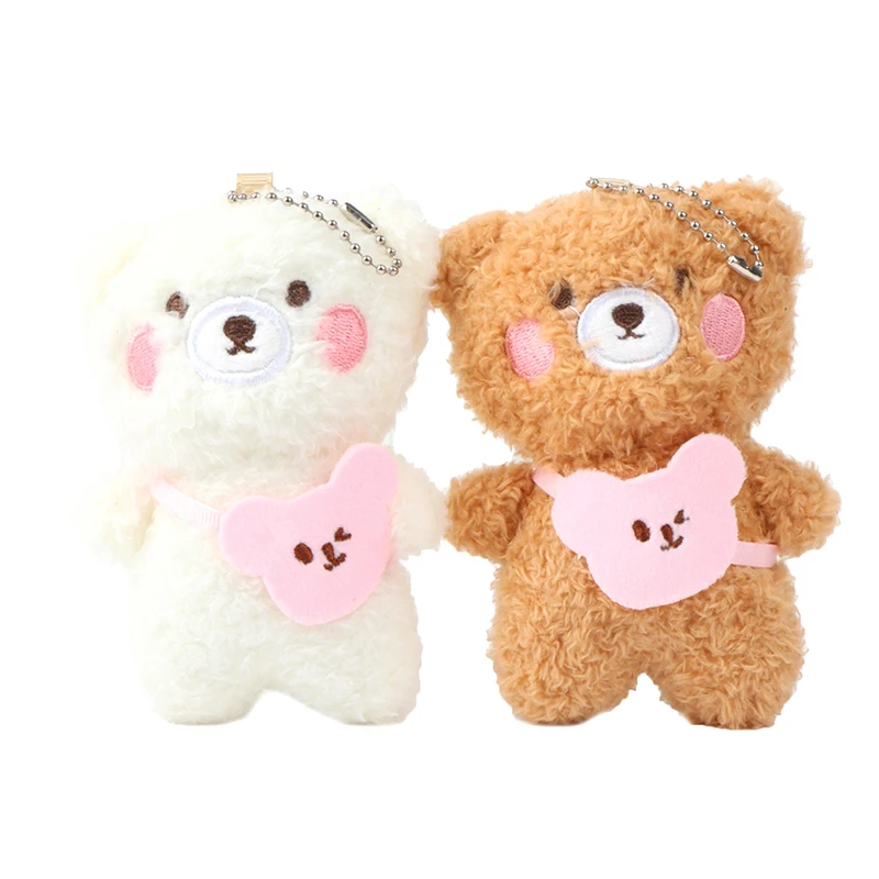 

1pc Cute Stuffed Bears Toy Doll Holiday Gifts Couple Bag Accessories 12CM Mini Backpack Bear Pendant Toys Soft