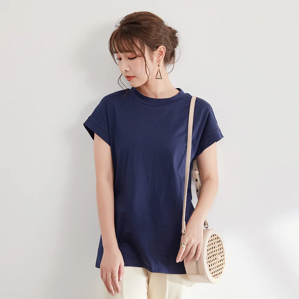 

Женская Повседневная модная прямая футболка, летние простые футболки в корейском и японском стиле, Повседневная универсальная одежда, топы...