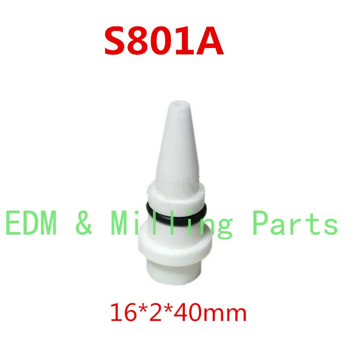 CNC Wire EDM Part S801A White Ceramic Aspirator Nozzle 16*2*40mm For EDM Sparks Sodick Machine A350 Service