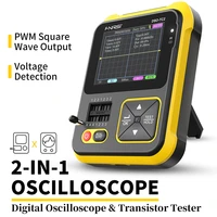 2 in 1 handheld oscilloscope transistor tester 200khz bandwidth 2 4 digital oscilloscope testing tool pwm square waves output