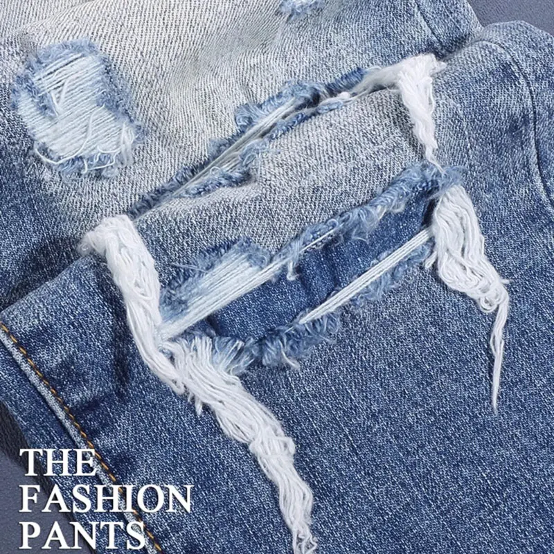 Джинсы мужские Стрейчевые в стиле ретро модные рваные джинсы скинни с вырезами