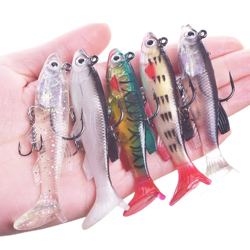 

1pcs 90mm 14g Hard Fishing Lures Minnow Bait Treble Hooks Sinking Crankbait Wobblers Fishing Tackle 3D Eyes Sea Fishing Lures