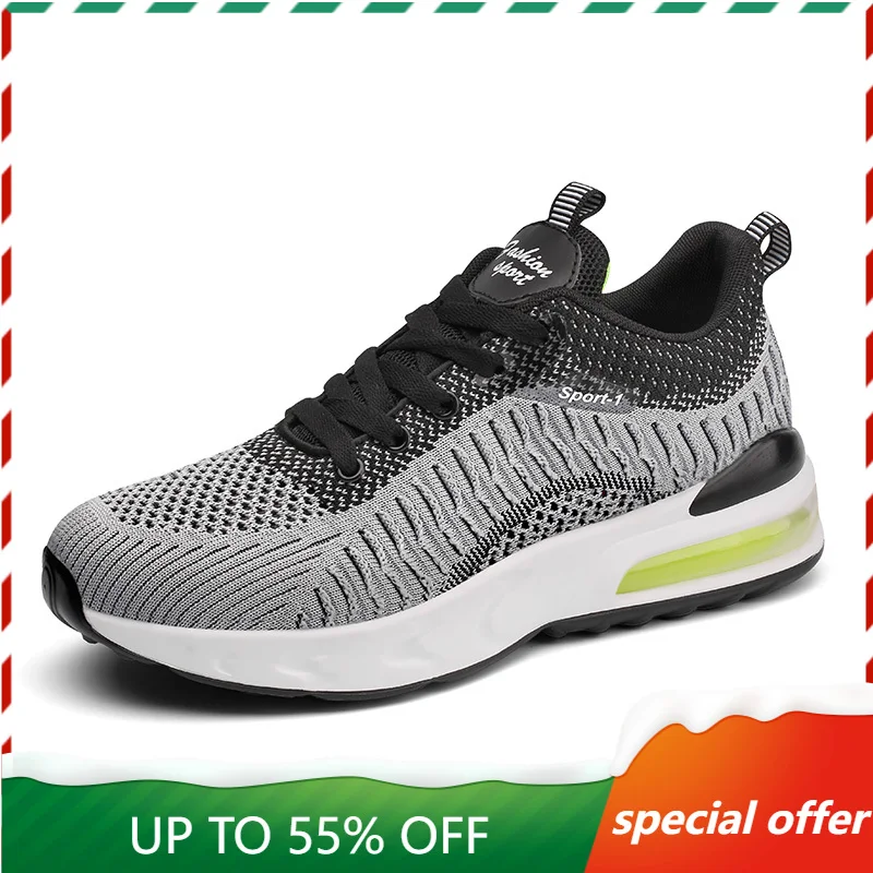 

Vulcanized Male Sneakers Men's Sports Running Tennis Shoes Breathable Comfortable Light Sneakers Outdoor Lace Up Casual Trainers