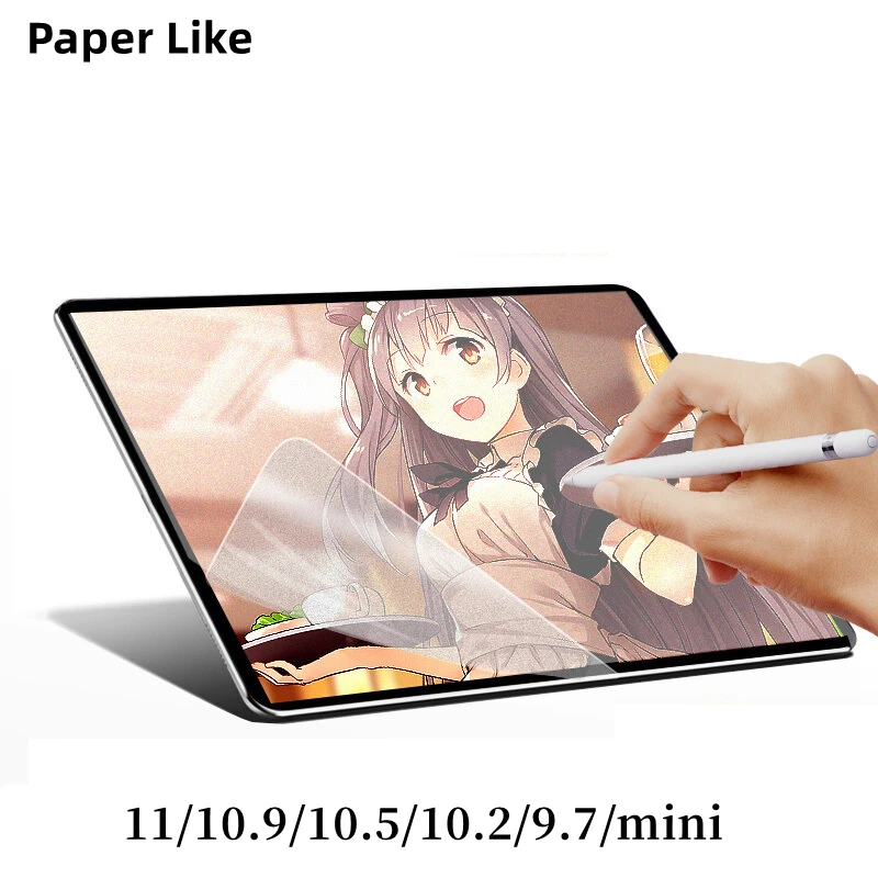 

Paper Like Screen Protector Film Matte Painting Write For iPad 2020 9.7 Air 2 3 4 5 10.5 2021 Pro 11 10.2 9th 8th Gen Mini 6 5 4