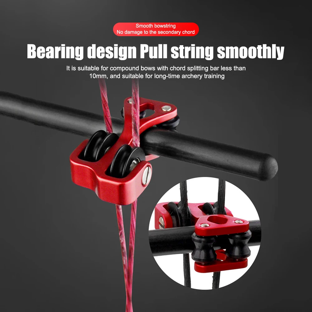 

Aluminum Alloy Archery Cable Slide Roller Slide Compound Bow String Splitter Smooth Bow String Roller Glide for Archery Training