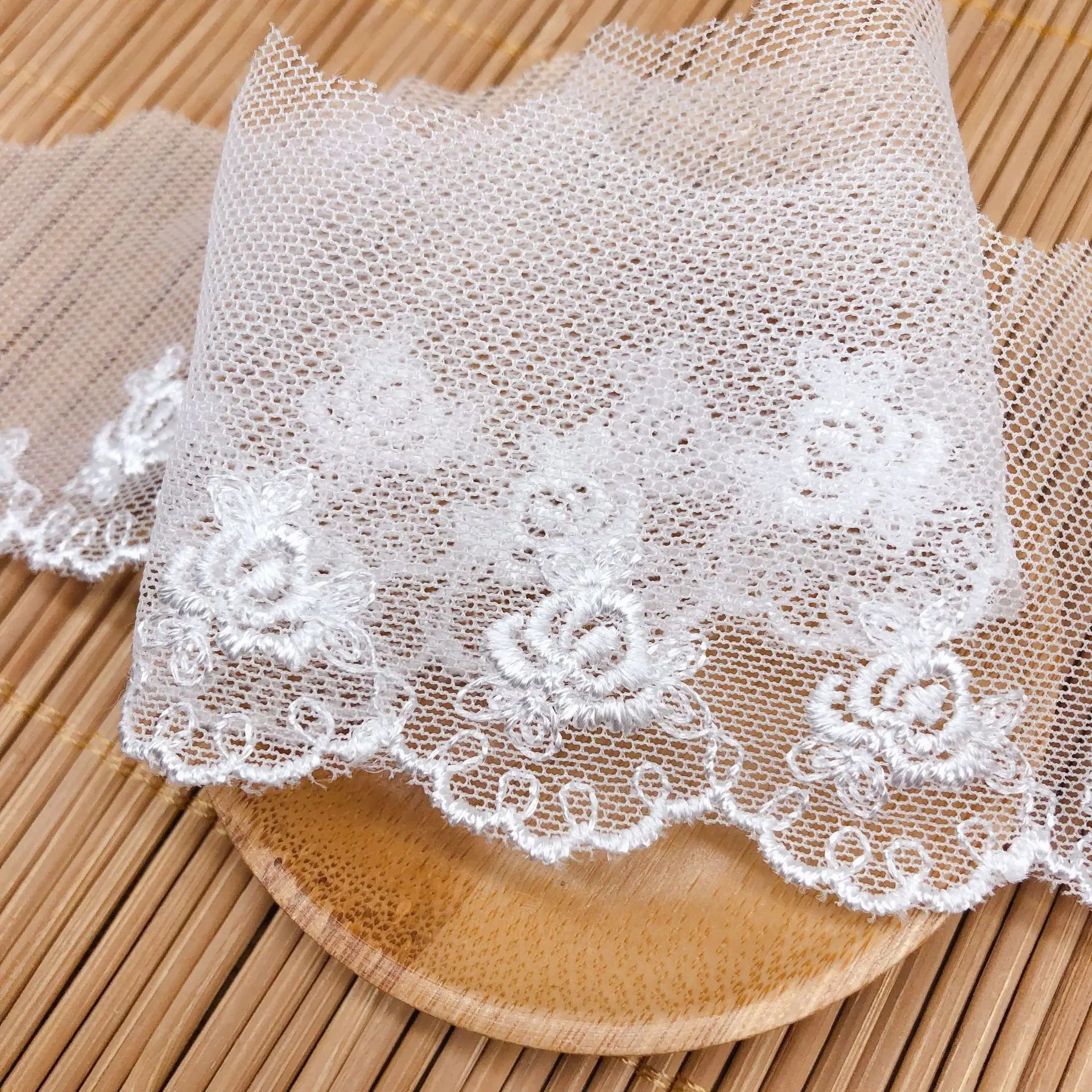 

14-15 ярдов/партия, нейлоновая сетка с вышивкой розы