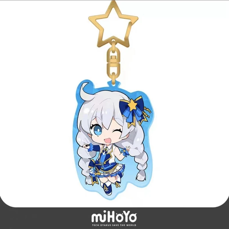 

Game Honkai Impact 3 VALKYRIES Cartoon Star Pendant miHoYo Official FU HUA Yae Sakura SEELE THERESA Cosplay Anime Keychain Gift