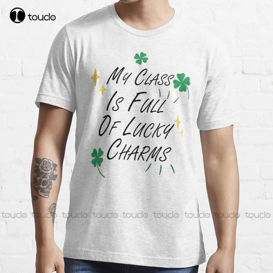 

My Class Is Full Of Lucky Charm, Funny Quote T-Shirt Short Sleeve Shirts For Women Custom Gift Xs-5Xl All Seasons Unisex Retro