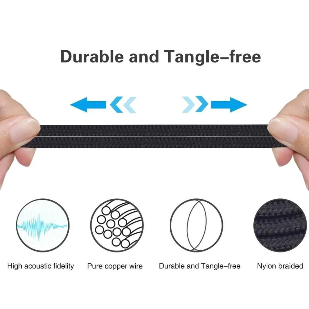 OFC USB Type C 2 5 мм нейлоновый плетеный удлинитель для наушников Blue Mo-Fi Mix-Fi Sadie Ella