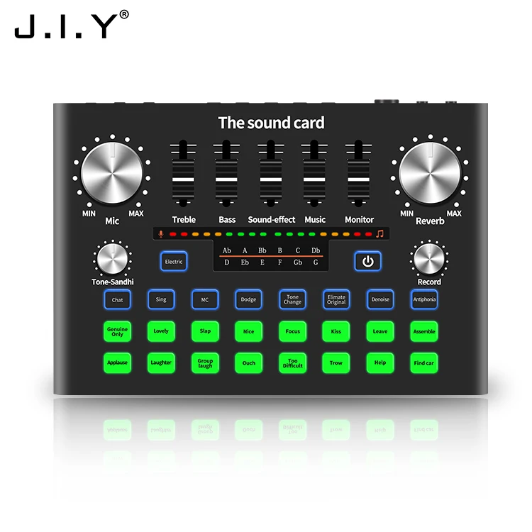 USB Recording Sound Card External Smart Professional Connect Phone Tablet Live Show With Audio Interface OTG Soundcard