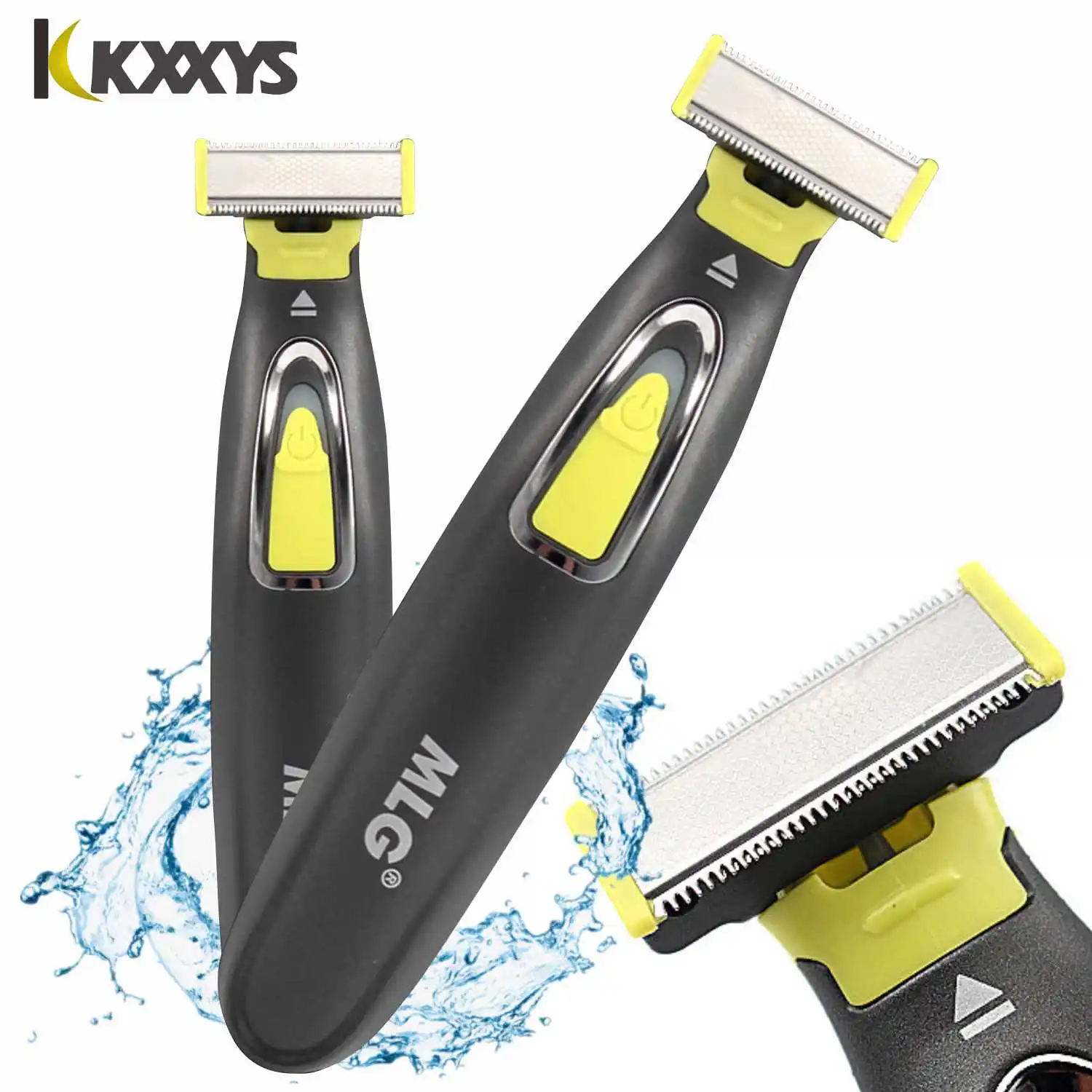 Afeitadora eléctrica híbrida de una hoja para hombres y mujeres, afeitadora recargable por USB, resistente al agua, para el cuidado de la barba y el cabello corporal