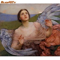 ruopoty 60x75cm women diy painting by numbers figure picture with frame painting wall art acrylic paint by numbers for gift