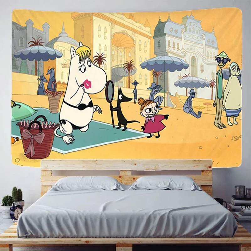 

Милый Декор для помещений в стиле хиппо, гобелены, настенные гобелены, рождественские украшения, аниме ковры, декоративные кавайные гобелены