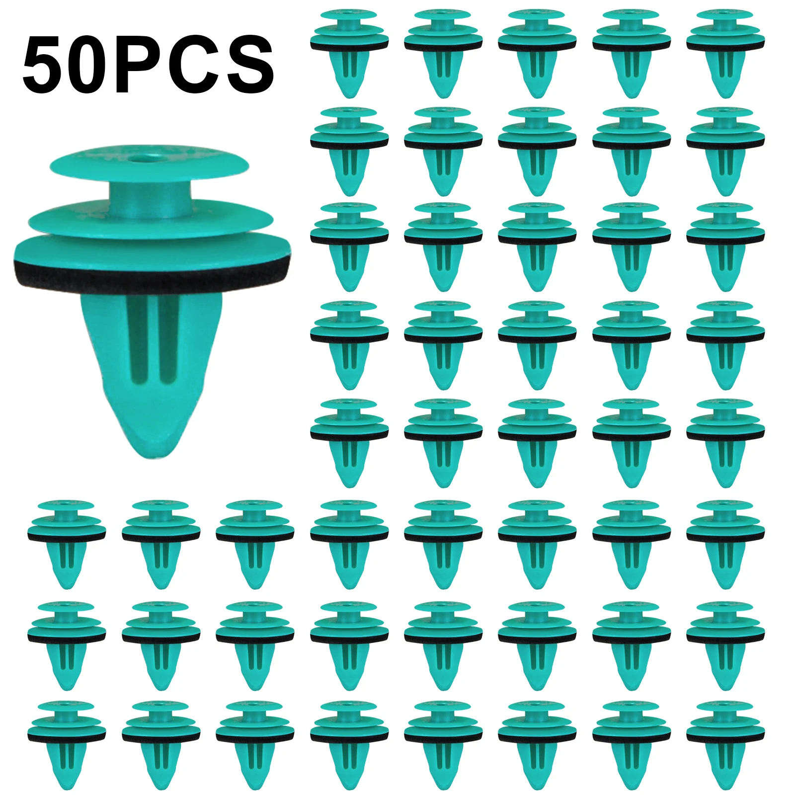 

Крепежные фиксаторы дверной обшивки 50x с прокладкой для Toyota Lexus 90467-10188 90467-A0005, Зеленый Нейлоновый Автомобильный крепеж для бампера