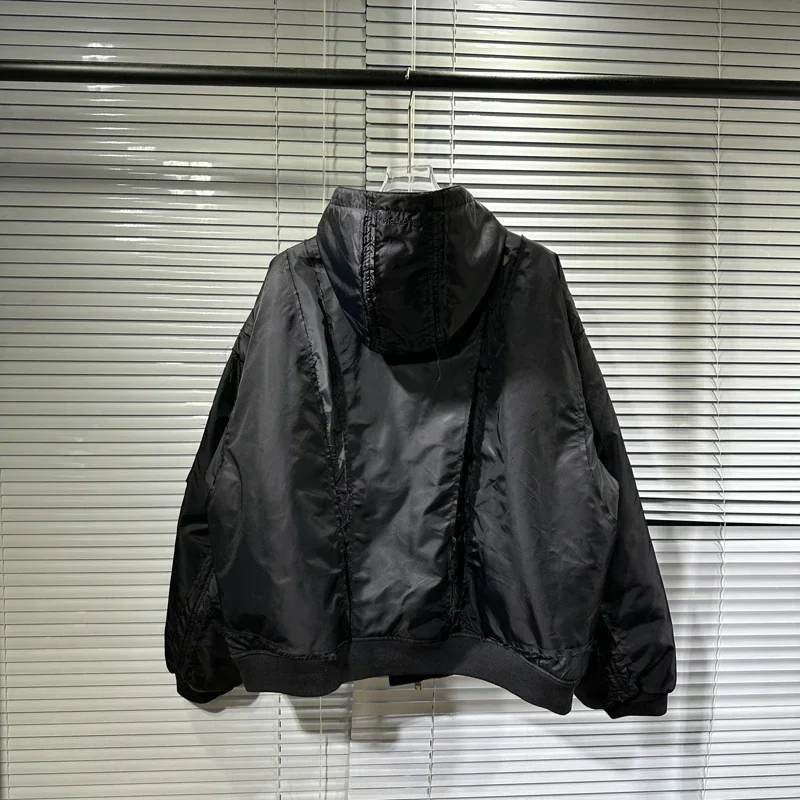 Хлопковые куртки на молнии с длинными рукавами и карманами дизайнерское