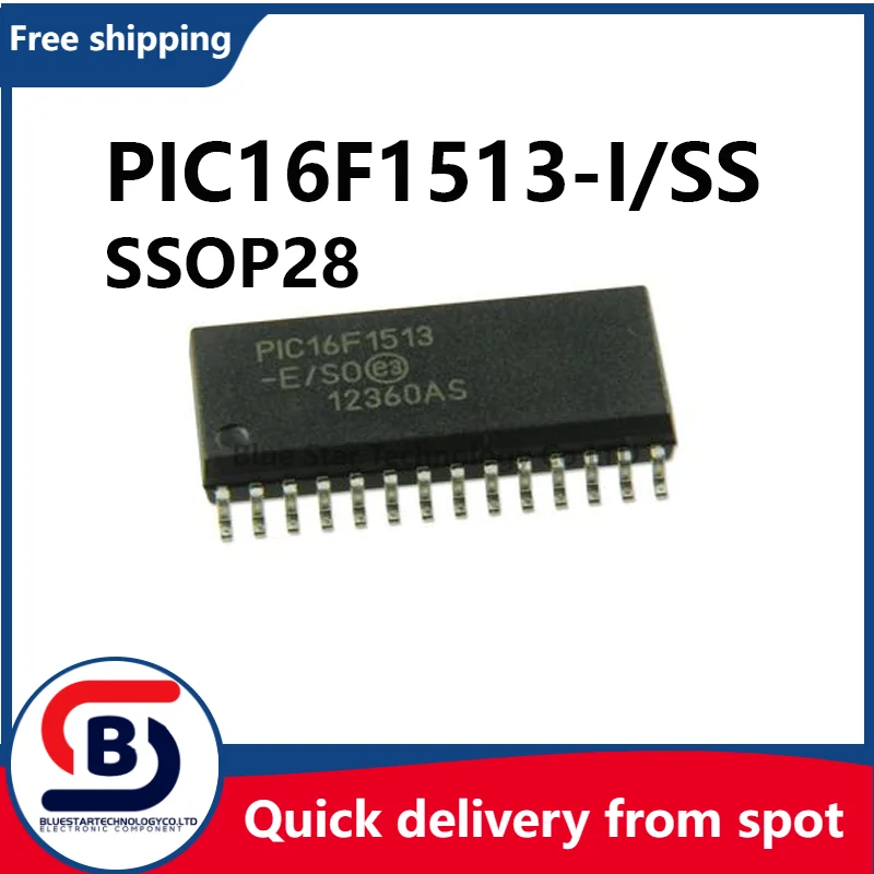

Free Shipping 10-50pcs/lots PIC16F1513-I/SS PIC16F1513 16F1513 SSOP28 Quick delivery from spot