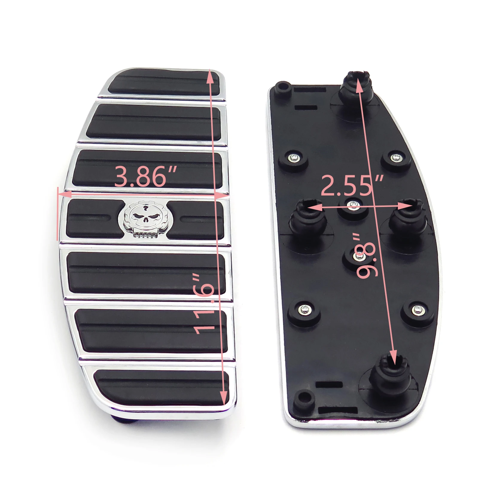 Мотоцикл хромированный Череп Зомби всадник подножка Вставка комплект для 1980 Harley