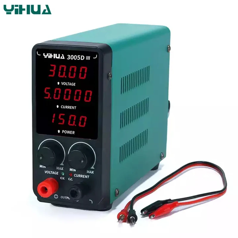 

YIHUA 3005D-III Switching DC Power Supply Variable 30V 5A Single Output Digital DC Power Supply For Phone Laptop PCB Repair