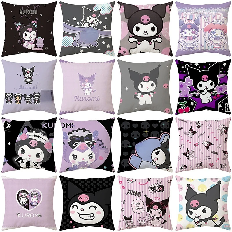 

Sanrioed My Melody Cinnamoroll Kuromi плюшевые кавайные подушки Ins Прямоугольная подушка наволочка для головы аниме плюшевый подарок на день рождения