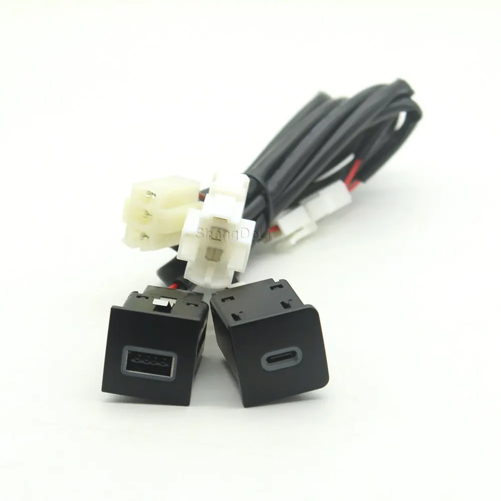 

Автомобильные аксессуары один ремень два USB PD правосторонний разъем для зарядного устройства с кабелем QC3.0 зарядное устройство для VW Golf 5 для VW Golf 6