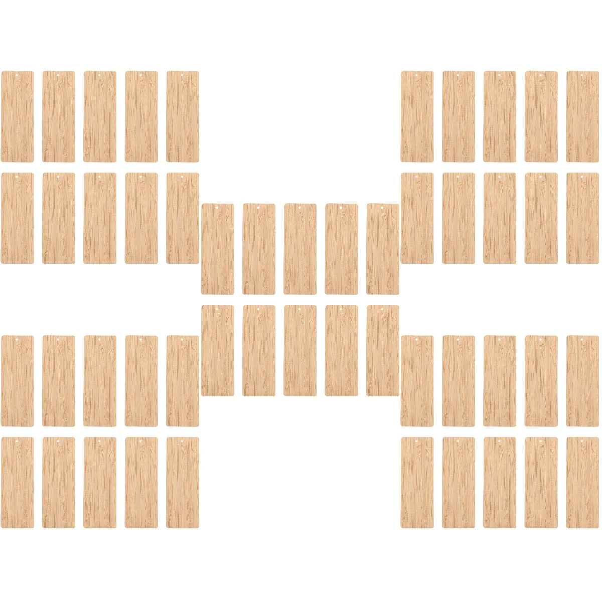 

50 pcs Blank Bamboo Tag Label For DIY Craft Bookmark Wedding Ornaments Decoration
