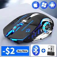 rechargeable bluetooth mouse silent wireless gamer mouse gaming computer mechanical e sports backlight 2 4g usb mouse for laptop