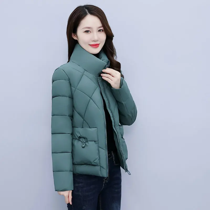 2022 Winter Women Puffer Basic Coat White Black Red Green Thick Lightweight Puff Parkas Female Warm Quilted Jacket Outerwear