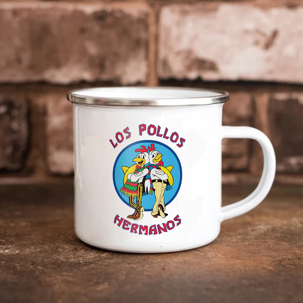 Los Pollos Hermanos Fried chicken mug 11oz Travel Coffee Mug Enamel Beer Mug Cup Friends Birthday Gift Mug