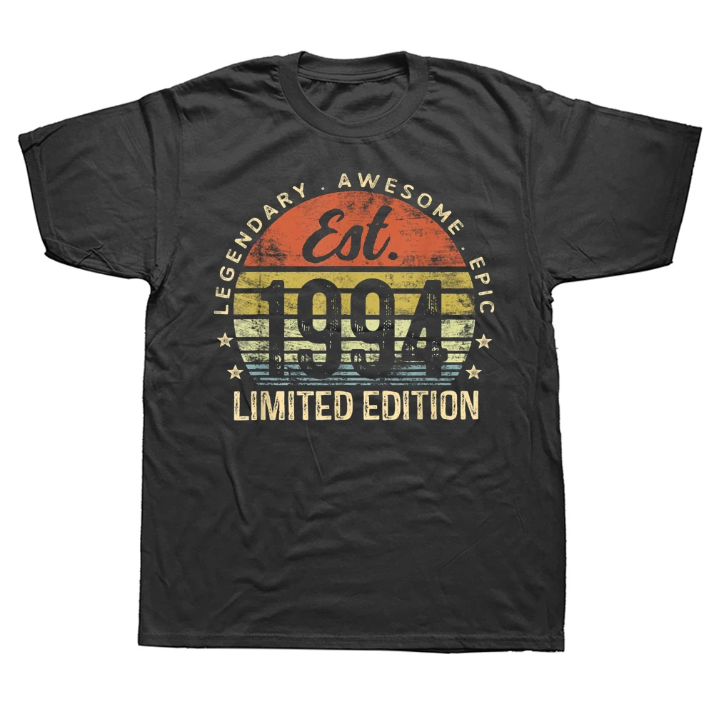 

Est 1994 Limited Edition 29th Vintage 29 Year Old T Shirts Summer Graphic Cotton Streetwear Short Sleeve Birthday Gifts T-shirt