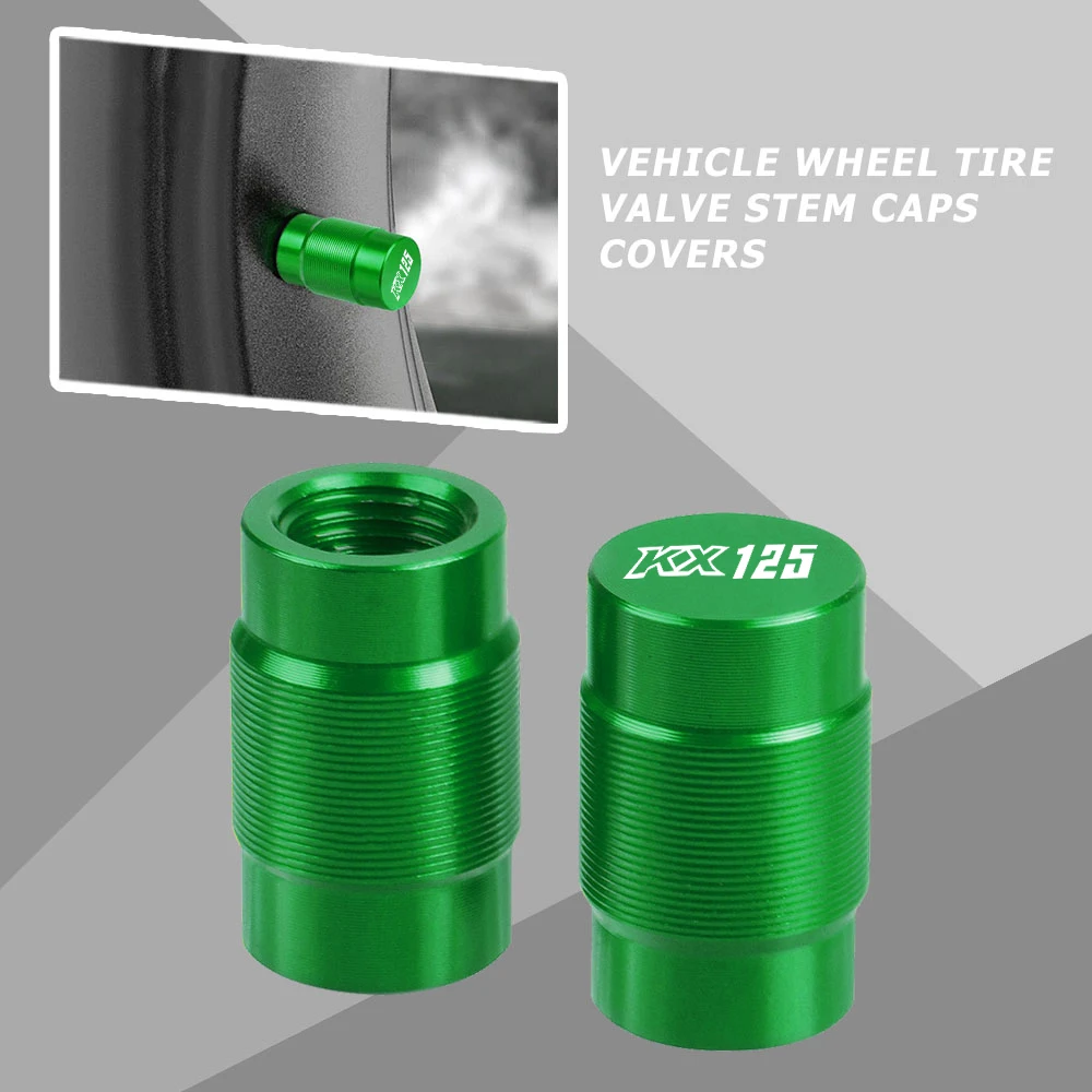 

FOR KAWASAKI KX125 KX 125 2000-2008 2007 2006 2005 2004 2003 2002 Motorcycle Parts CNC Vehicle Wheel Tire Valve Stem Caps Covers