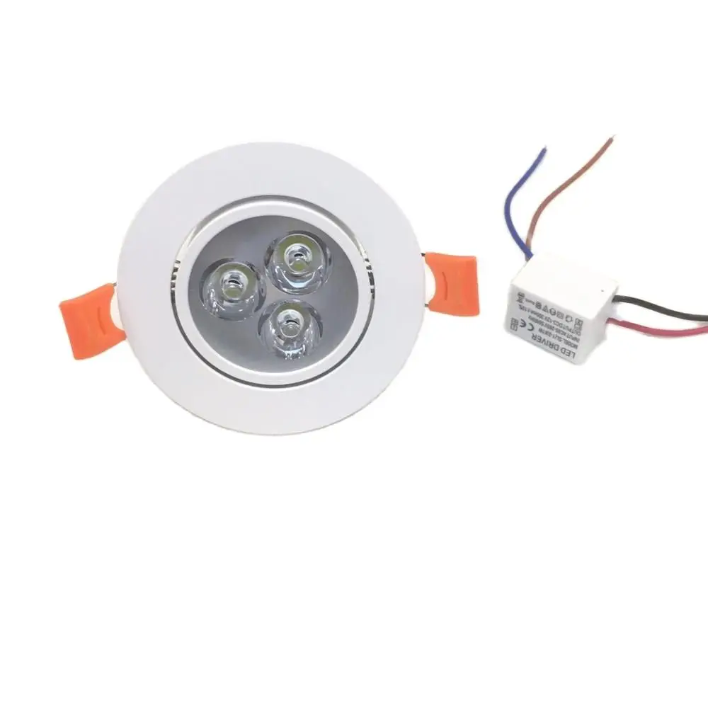 

3W LED Recessed Spot Lights Ceiling 3200K Adjustable Tilt Twist & Lock Mains - 230V LED Compatible - IP20 Rated Nickel Ceiling