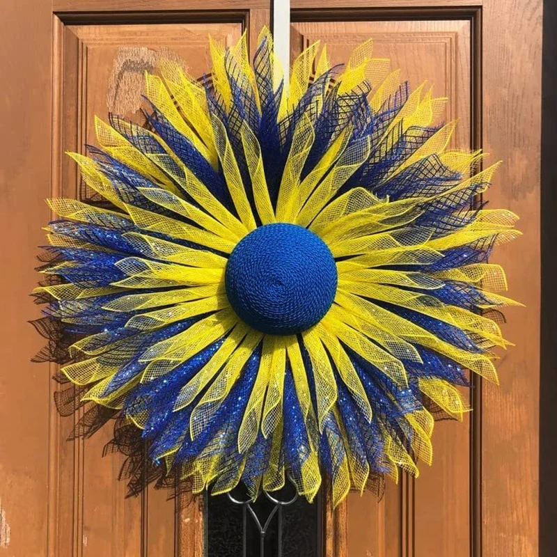 

Ukrainian Prayer Garland Farmhouse Cottage Wreath Door Wreath Handmade for Home Porch Party Festival Decoration