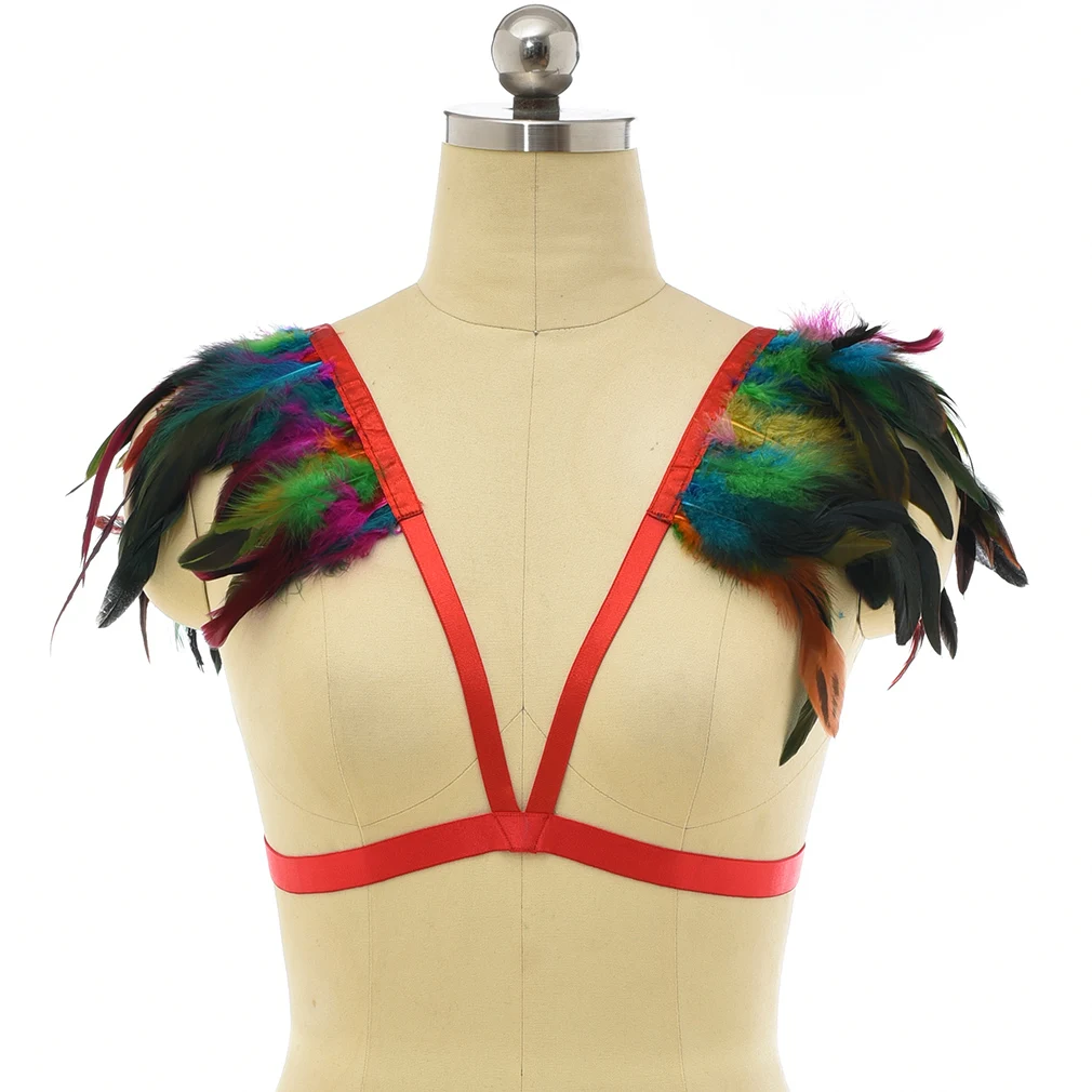 Черная шаль с натуральным перьем накидка на плечи готический воротник для