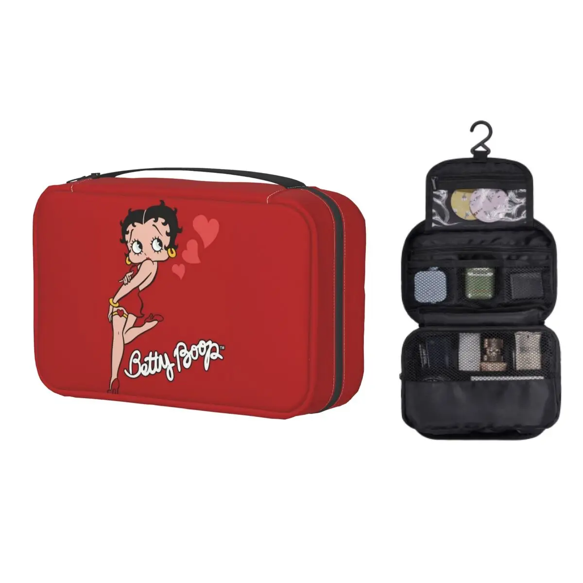 

Custom Sexy Boop Bettys Travel Cosmetic Bag Women Toiletry Makeup Organizer Ladies Beauty Storage Dopp Kit