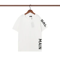 balmain tees letter printed round neck short sleeve all match simple mens t shirt clothing