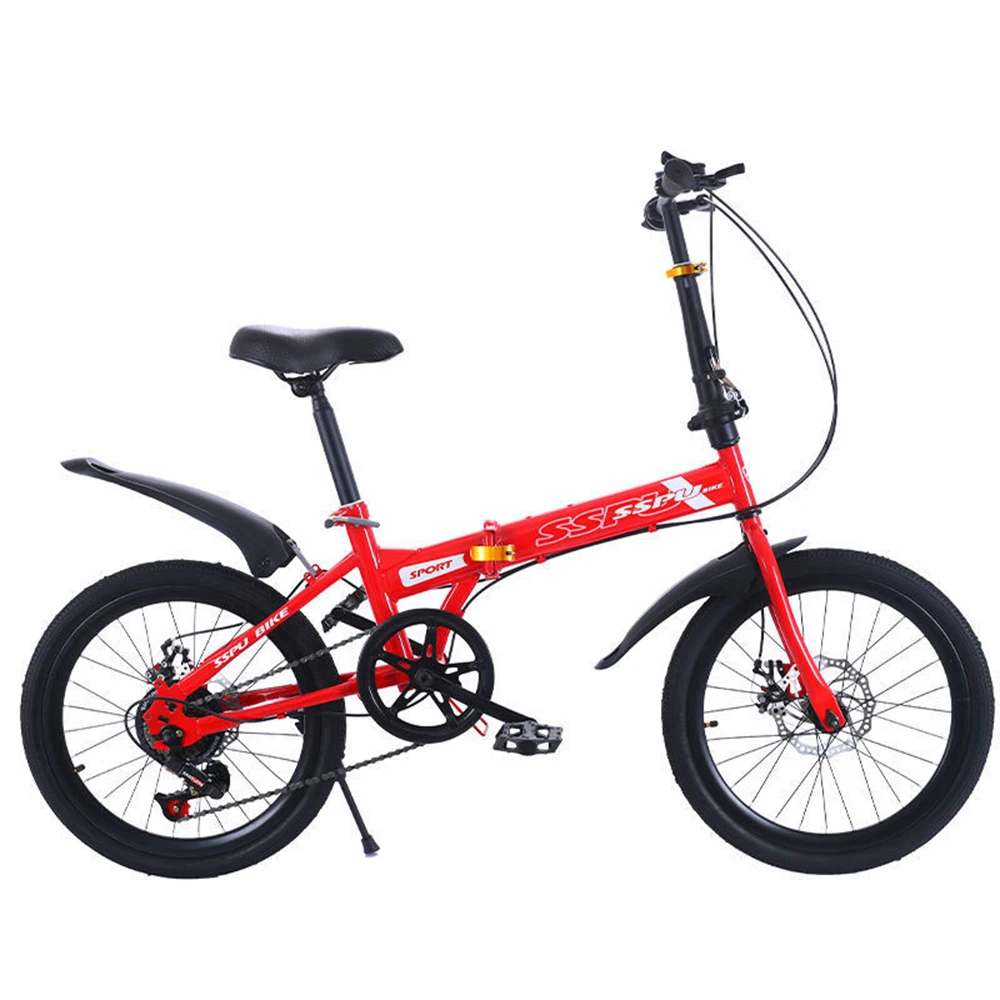 

Folding Bike Mountain Bicycle with Front and Rear Mechanical Disc Brakes, Upgrade Soft Saddle, Sedentary Not Tired