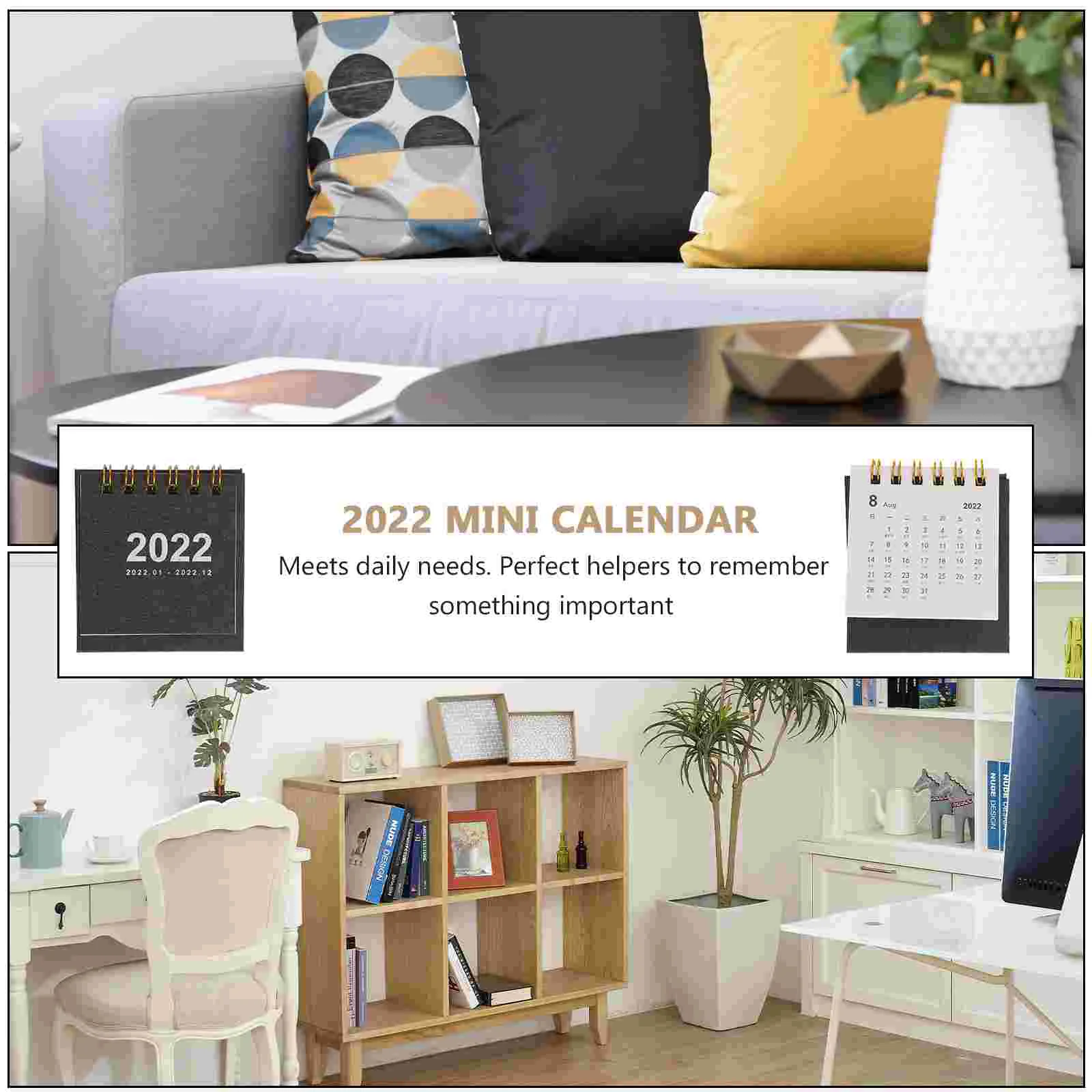 Карманные календари с календарем 2 шт. декоративный настольный мини-стол 2022 новый